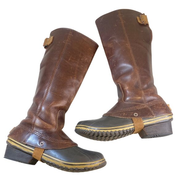 Sorel Shoes - Original SOREL SLIMPACK W11 Tall Equestrian Riding Boot Brown Waterproof RARE
